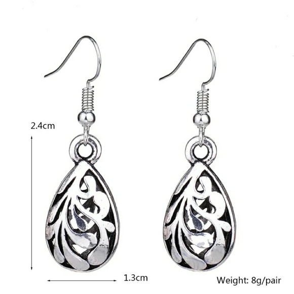 2 for $26 Hollow Water Drop Earring - Picture 2 of 4